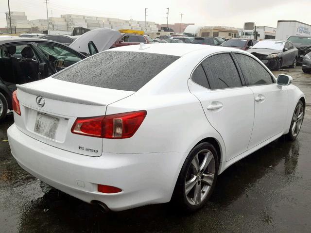 JTHBF5C28D5193071 - 2013 LEXUS IS 250 WHITE photo 4