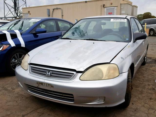 2HGEJ6611XH529700 - 1999 HONDA CIVIC BASE SILVER photo 2