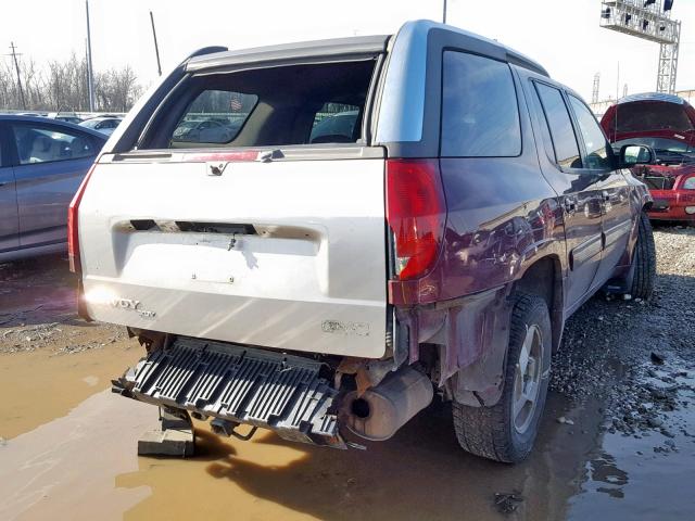 1GKET12S846179199 - 2004 GMC ENVOY XUV MAROON photo 4