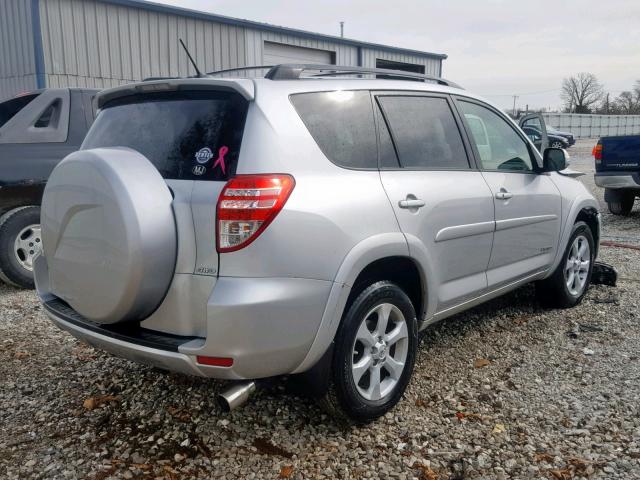 2T3DF4DV1BW128677 - 2011 TOYOTA RAV4 LIMIT SILVER photo 4