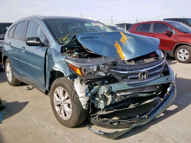 2HKRM3H7XEH547155 - 2014 HONDA CR-V EXL GREEN photo 1