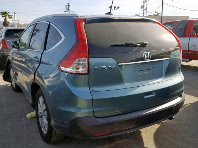 2HKRM3H7XEH547155 - 2014 HONDA CR-V EXL GREEN photo 3