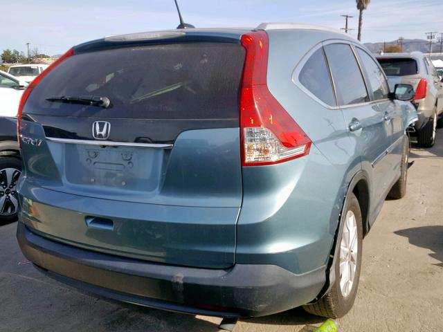 2HKRM3H7XEH547155 - 2014 HONDA CR-V EXL GREEN photo 4