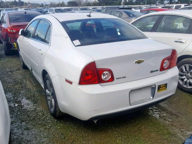 1G1ZF57549F115286 - 2009 CHEVROLET MALIBU HYB WHITE photo 3