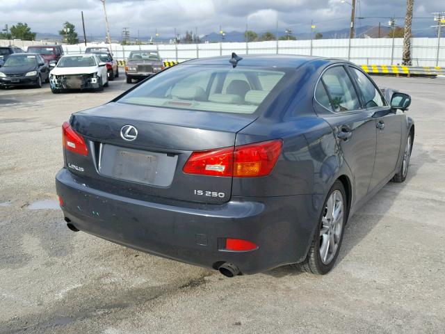 JTHBK262675050288 - 2007 LEXUS IS 250 GRAY photo 4