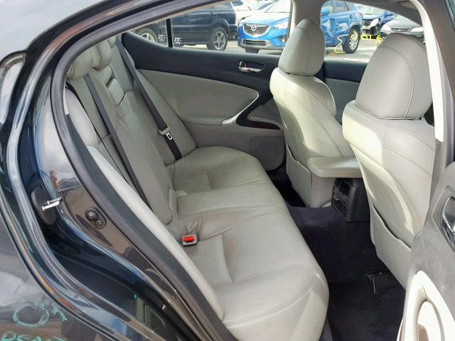 JTHBK262675050288 - 2007 LEXUS IS 250 GRAY photo 6