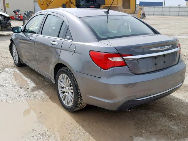 1C3CCBCG5CN308897 - 2012 CHRYSLER 200 LIMITE GRAY photo 3