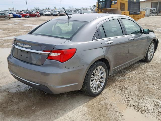 1C3CCBCG5CN308897 - 2012 CHRYSLER 200 LIMITE GRAY photo 4