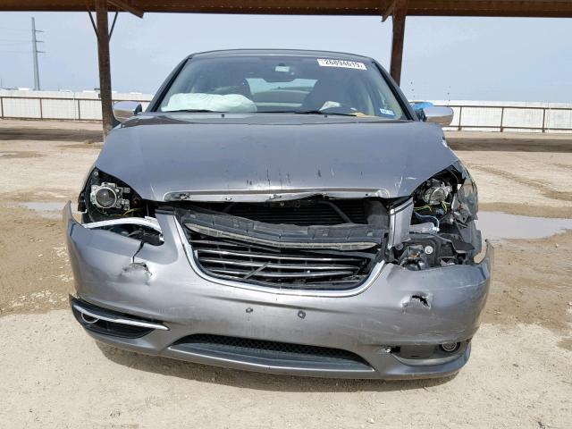 1C3CCBCG5CN308897 - 2012 CHRYSLER 200 LIMITE GRAY photo 9