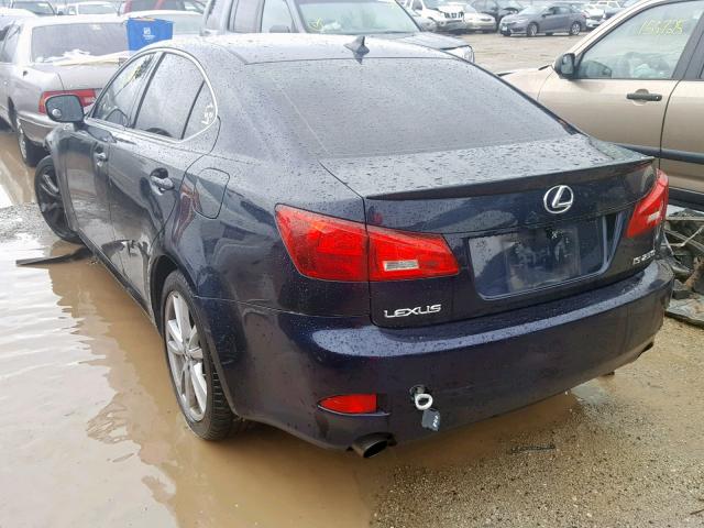 JTHBK262675031546 - 2007 LEXUS IS 250 BLUE photo 3