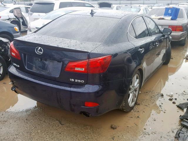 JTHBK262675031546 - 2007 LEXUS IS 250 BLUE photo 4