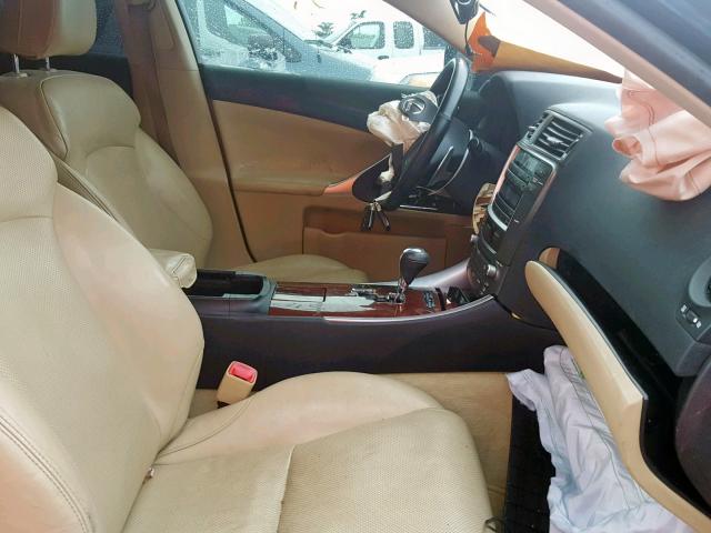 JTHBK262675031546 - 2007 LEXUS IS 250 BLUE photo 5