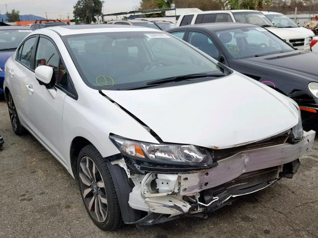 19XFB2F90EE250584 - 2014 HONDA CIVIC EXL WHITE photo 1