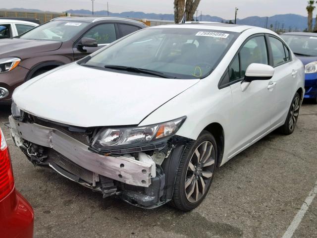 19XFB2F90EE250584 - 2014 HONDA CIVIC EXL WHITE photo 2