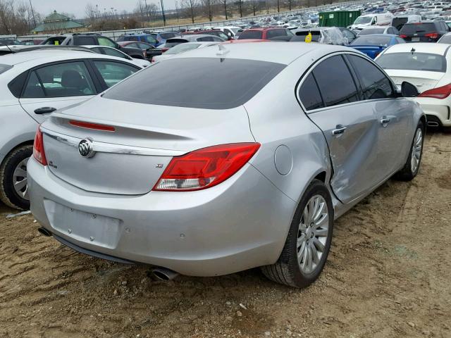 2G4GS5EV9D9248183 - 2013 BUICK REGAL PREM SILVER photo 4