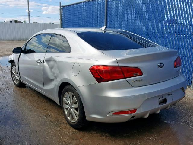 KNAFX6A87F5372103 - 2015 KIA FORTE EX SILVER photo 3