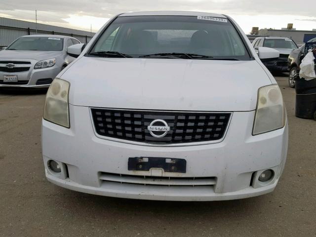 3N1AB61E78L679133 - 2008 NISSAN SENTRA 2.0 WHITE photo 9