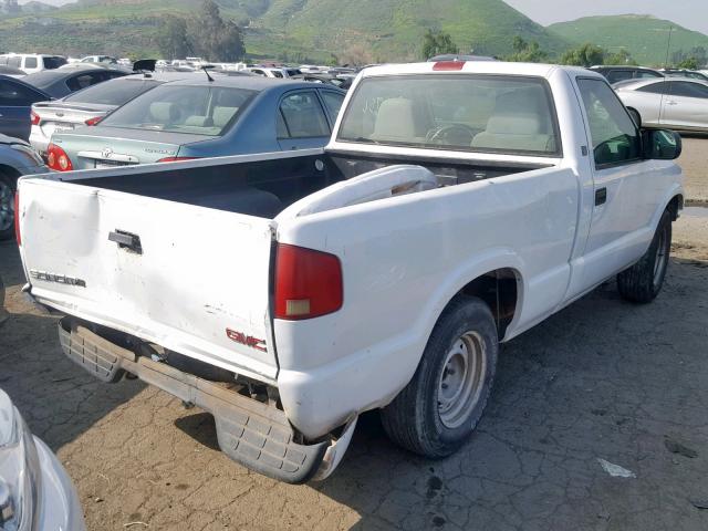 1GTCS14XX38238142 - 2003 GMC SONOMA WHITE photo 4