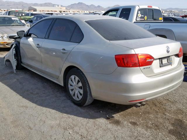 3VW2K7AJ9EM320101 - 2014 VOLKSWAGEN JETTA BASE SILVER photo 3