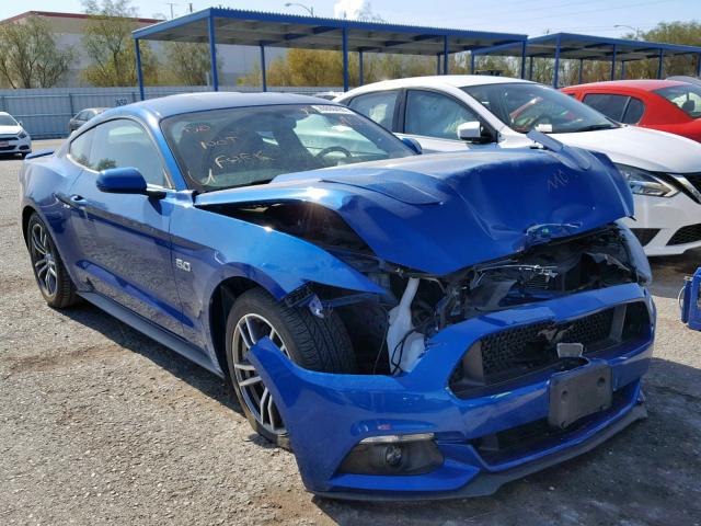 1FA6P8CF0H5320007 - 2017 FORD MUSTANG GT BLUE photo 1