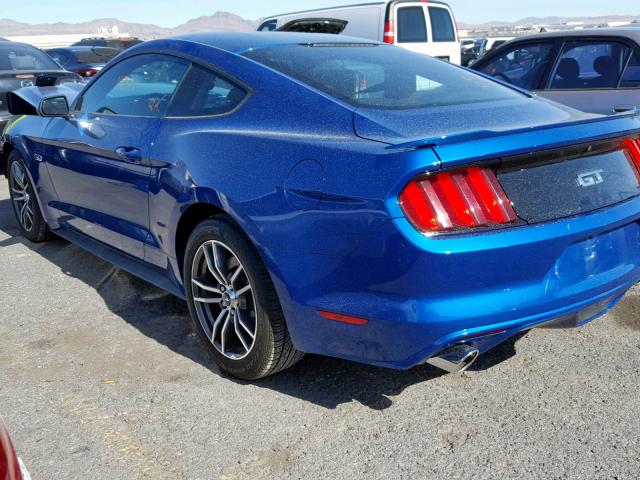 1FA6P8CF0H5320007 - 2017 FORD MUSTANG GT BLUE photo 3