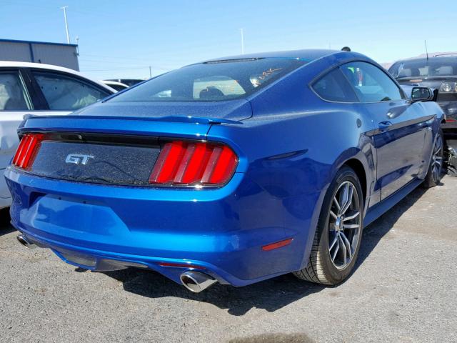 1FA6P8CF0H5320007 - 2017 FORD MUSTANG GT BLUE photo 4