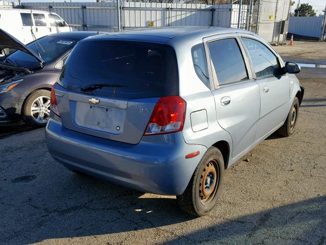 KL1TD66668B035438 - 2008 CHEVROLET AVEO BASE Көк фото 4