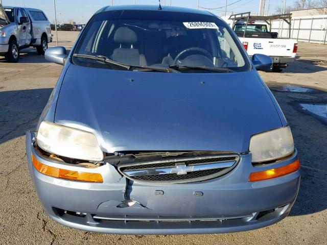 KL1TD66668B035438 - 2008 CHEVROLET AVEO BASE Көк фото 9