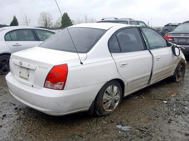 KMHDN46D64U728145 - 2004 HYUNDAI ELANTRA WHITE photo 4