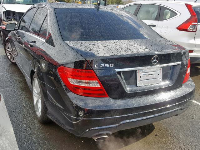 WDDGF4HB5DA868933 - 2013 MERCEDES-BENZ C 250 BLACK photo 3