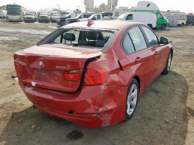 WBA3C1G59DNR45479 - 2013 BMW 328 I SULE RED photo 4