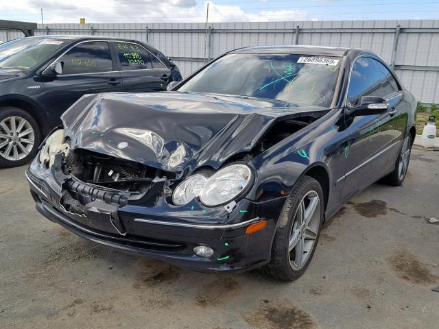 WDBTJ65JX5F140087 - 2005 MERCEDES-BENZ CLK 320C BLACK photo 2