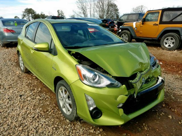 JTDKDTB3XF1092680 - 2015 TOYOTA PRIUS C GREEN photo 1