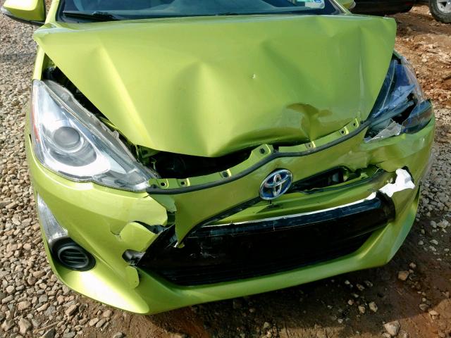 JTDKDTB3XF1092680 - 2015 TOYOTA PRIUS C GREEN photo 9