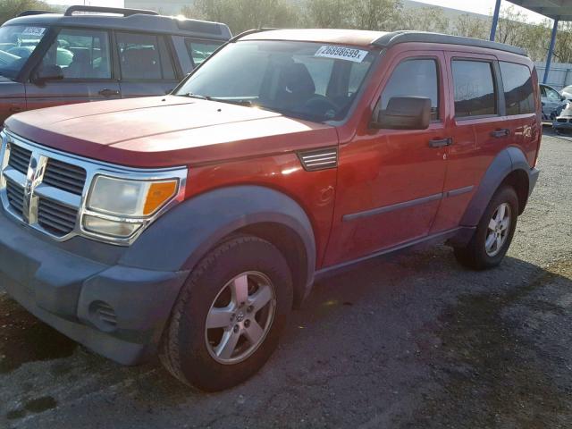 1D8GT28K47W548521 - 2007 DODGE NITRO SXT RED photo 2