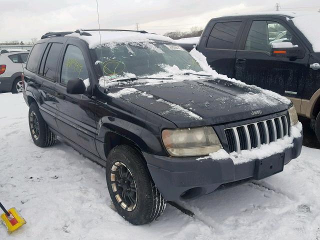 1J4GW48S24C154296 - 2004 JEEP GRAND CHER BLACK photo 1