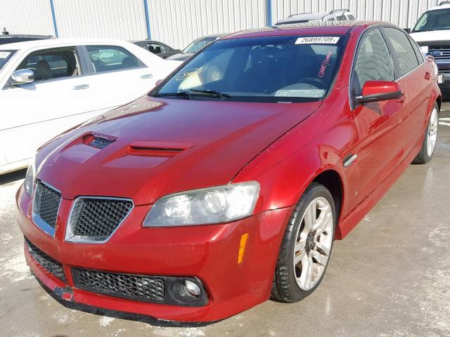 6G2ER57799L162269 - 2009 PONTIAC G8 RED photo 2