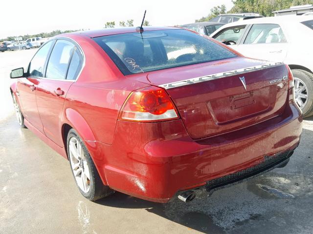 6G2ER57799L162269 - 2009 PONTIAC G8 RED photo 3