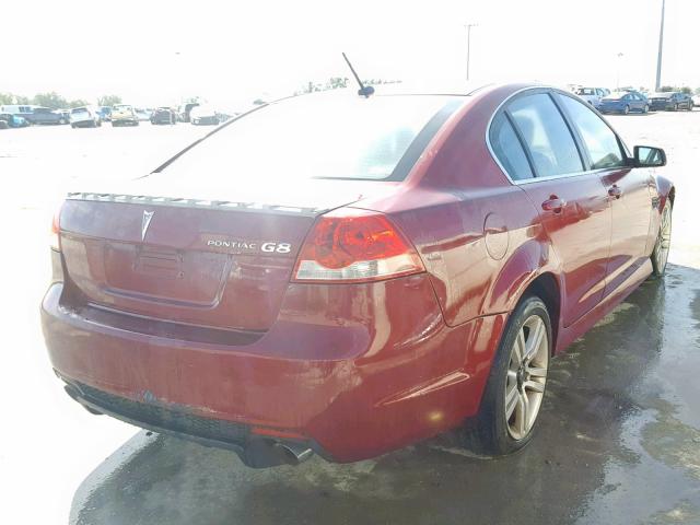 6G2ER57799L162269 - 2009 PONTIAC G8 RED photo 4