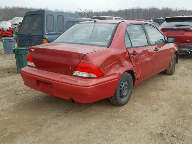 JA3AJ26E03U004173 - 2003 MITSUBISHI LANCER ES BURGUNDY photo 4