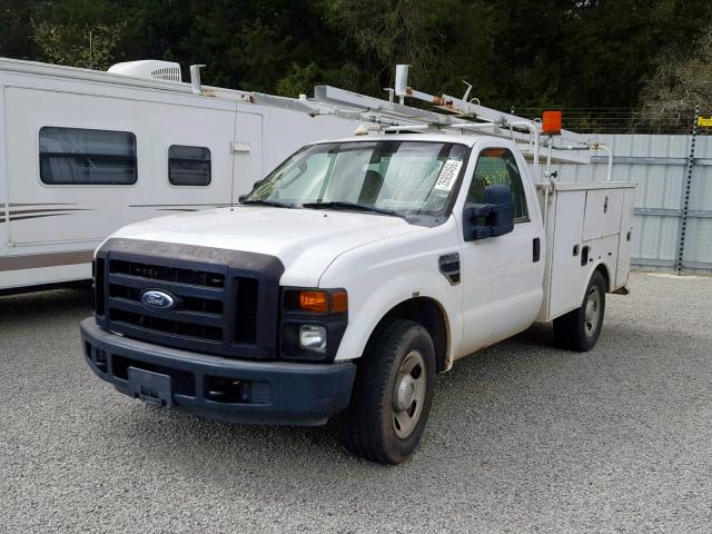 1FDWF30508EC54419 - 2008 FORD F350 SRW S WHITE photo 2