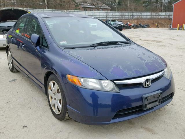 2HGFA16597H501296 - 2007 HONDA CIVIC LX BLUE photo 1