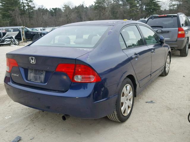 2HGFA16597H501296 - 2007 HONDA CIVIC LX BLUE photo 4