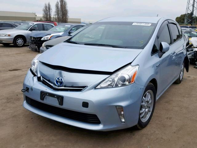 JTDZN3EU1C3068249 - 2012 TOYOTA PRIUS V BLUE photo 2