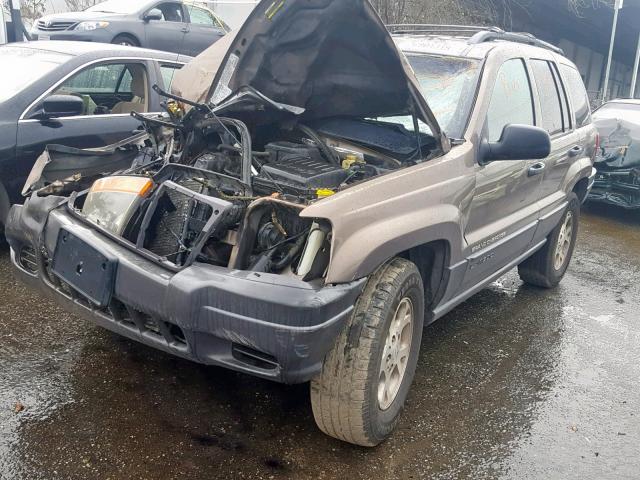 1J4GX48S61C672520 - 2001 JEEP GRAND CHER BEIGE photo 2