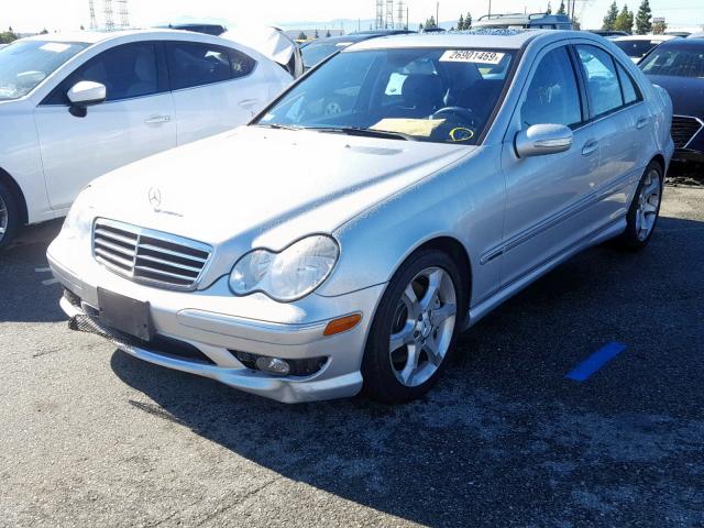 WDBRF52H47F843016 - 2007 MERCEDES-BENZ C 230 SILVER photo 2