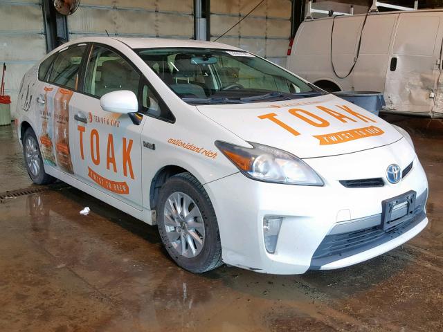 JTDKN3DP0C3001171 - 2012 TOYOTA PRIUS PLUG WHITE photo 1