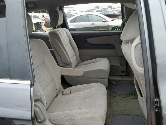 5FNRL5H22CB029524 - 2012 HONDA ODYSSEY LX GRAY photo 6