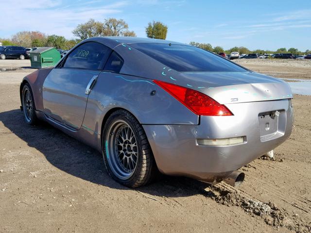 JN1BZ34D67M505396 - 2007 NISSAN 350Z COUPE GRAY photo 3