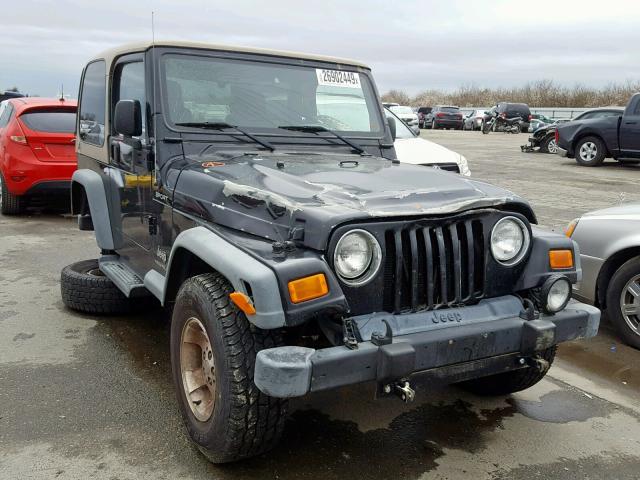 1J4FA49S34P749546 - 2004 JEEP WRANGLER / BLACK photo 1